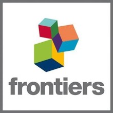 The title "Frontiers" in grey over a white background.